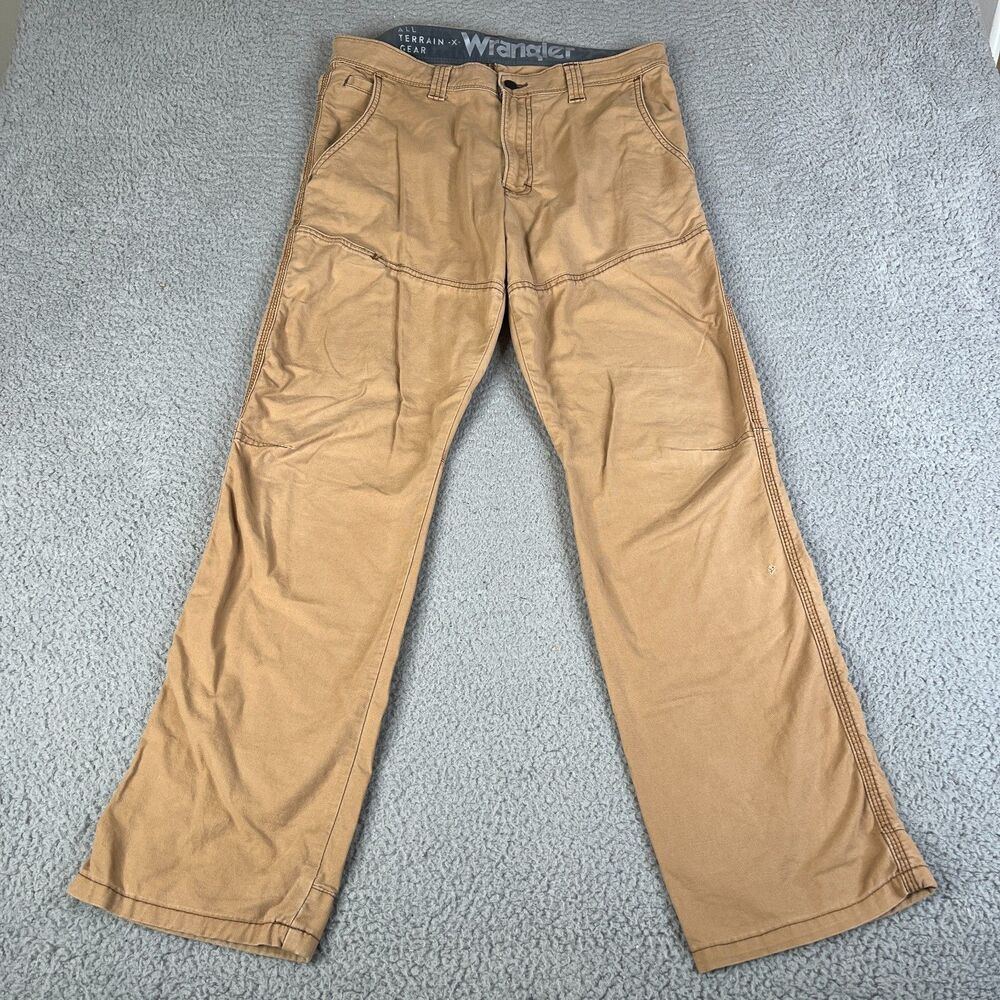 WRANGLER ATG Pants Men 34x32 Beige Khaki All Terrain Gear Utility Work‎